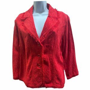 Tianello Penelope Jacquard long sleeve jacket shirt SIZE MEDIUM